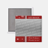 Weihnachten Hochzeit Speichern Sie das Date Foto M Magnet (Vorderseite/Rückseite)
