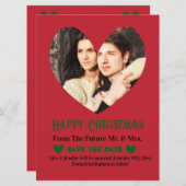 Weihnachten Hochzeit Speichern Sie die Date Holida (Vorne/Hinten)