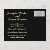 Weihnachten Hochzeit Speichern Sie die Date Snow S Ankündigungspostkarte (Rückseite)