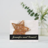 Weihnachten Hochzeit Speichern Sie die Date Snow S Ankündigungspostkarte (Stehend Vorderseite)