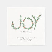 Weihnachten Hochzeit von Napkins Custom Joto the W Serviette (Vorderseite)