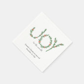 Weihnachten Hochzeit von Napkins Custom Joto the W Serviette (Ecke)