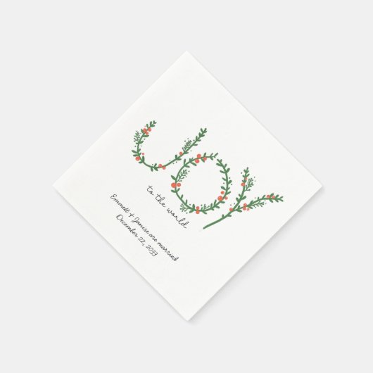 Weihnachten Hochzeit von Napkins Custom Joto the W Serviette (Ecke)