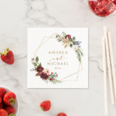 Weihnachten Hochzeit Winter Roter Kranz Wasserfarb Serviette (Beispiel)