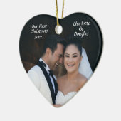 Weihnachten - Hochzeitsfest - Foto Keramik Ornament (Links)