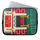 Weihnachten Holiday Artisan Crochet Print Electron Laptopschutzhülle (Vorderseite)