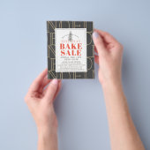 WEIHNACHTEN Holiday Bake Sale Dunkelgrau Flyer (Gruppe)
