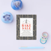 WEIHNACHTEN Holiday Bake Sale Dunkelgrau Flyer (Einzeln)