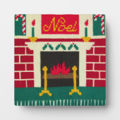 Weihnachten Holiday Brick Kamin Crochet kostenlos  Fotoplatte (Vorderseite)
