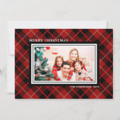Weihnachten | Holiday Red & Black Kariert Foto Car (Vorderseite)