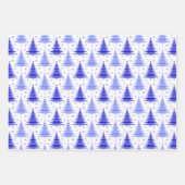 Weihnachten Holliday Pink Lila Blue Trees Muster Geschenkpapier Set (Vorderseite 2)