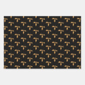 Weihnachten Holly auf Navy Blau, Schwarz und Weiß Geschenkpapier Set (Vorderseite 2)