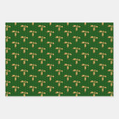 Weihnachten Holly auf Rot, Grün und Weiß Geschenkpapier Set (Vorderseite 2)