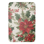 Weihnachten Holly & Berries Bath Mat Badematte (Vorderseite Vertikal)