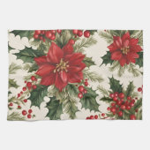 Weihnachten Holly & Berries Geschirrtuch (Horizontal)