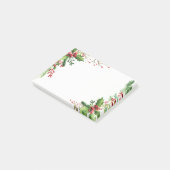 Weihnachten Holly Berries Holiday Post-it Klebezettel (angewinkelt)
