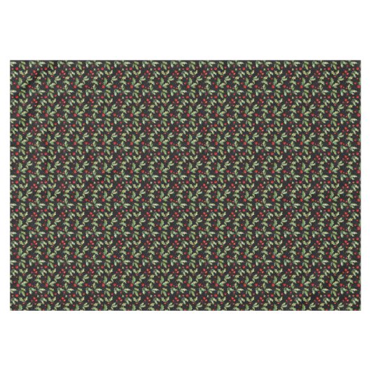 Weihnachten Holly Berries Tischdecke (Vorderseite (Horizontal))