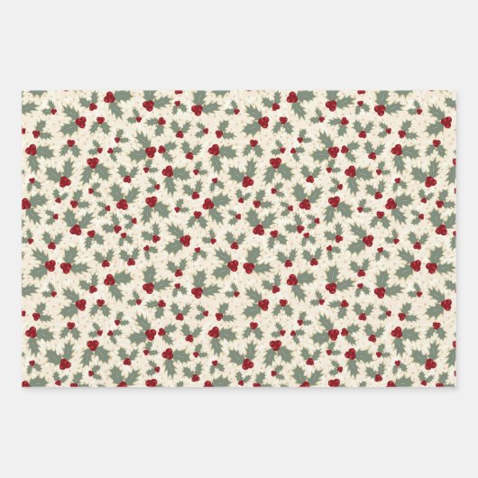 Weihnachten - Holly Berries und Blätter (Vorderseite)