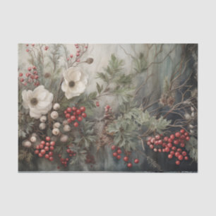 Weihnachten Holly Berry Blume im Winter Decoupage Seidenpapier