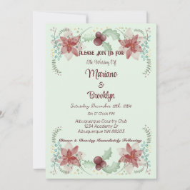 Weihnachten Holly Berry Botanische Vegetation Ever Einladung