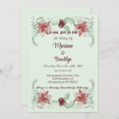 Weihnachten Holly Berry Botanische Vegetation Ever Einladung (Vorne/Hinten)