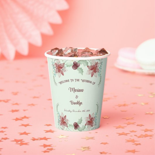 Weihnachten Holly Berry Botanische Vegetation Ever Pappbecher (Insitu)