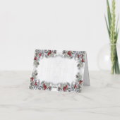 Weihnachten Holly Berry Corporate Rustic Gruß (Rückseite)