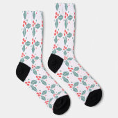 Weihnachten Holly Berry Geometric Feiertag Socken (Rechts)