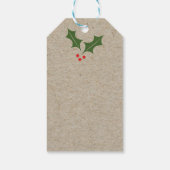 Weihnachten Holly Berry Holiday Geschenk Tag Geschenkanhänger (Rückseite)