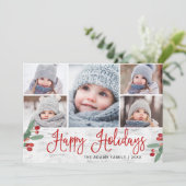 Weihnachten Holly Berry Rustic 5 FOTO (Stehend Vorderseite)