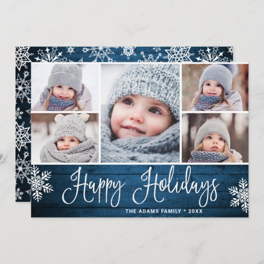 Weihnachten Holly Berry Rustic 5 FOTO (Vorne/Hinten)