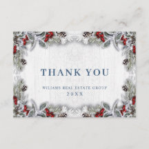 Weihnachten Holly Berry Rustic Corporate Holiday