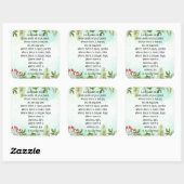 Weihnachten Holly Berry St. Francis Gebet Quadratischer Aufkleber (Blatt)