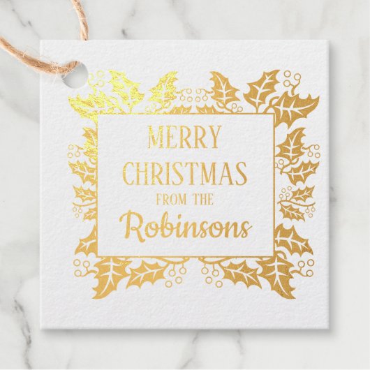 Weihnachten Holly Berry Tree - Geschenk Tag (Vorderseite)