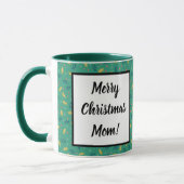 Weihnachten Holly Blätter & Berries mit Schneefloc Tasse (Links)