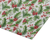 Weihnachten Holly Blätter und Rote Berries Naht Schneidebrett (Ecke)