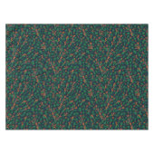 Weihnachten Holly Botanical Greenery Navy Blue Tischdecke (Vorderseite (Horizontal))