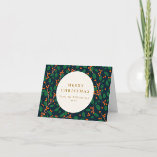 Weihnachten Holly Botanische Grüne Custom Blank