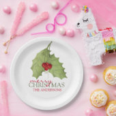 Weihnachten Holly Botanischer Garten Urlaub Pappteller (Party)