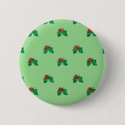 Weihnachten Holly Button (Vorderseite)
