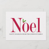 Weihnachten Holly Design Holiday Flat Cards (Vorne/Hinten)