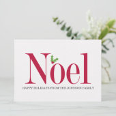 Weihnachten Holly Design Holiday Flat Cards (Stehend Vorderseite)
