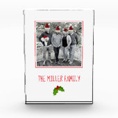 Weihnachten Holly Familie Sake NAME Feierlicher Sp Fotoblock (Vorderseite)