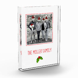 Weihnachten Holly Familie Sake NAME Feierlicher Sp Fotoblock