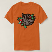 Weihnachten Holly Gray Tiger Stripe Tabby Cat T-Shirt (Design vorne)