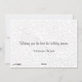 Weihnachten Holly Happy Holidays Card to Color (Rückseite)