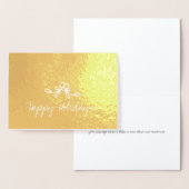 Weihnachten Holly Happy Holidays Etched Foil Card Folienkarte (Anzeige)