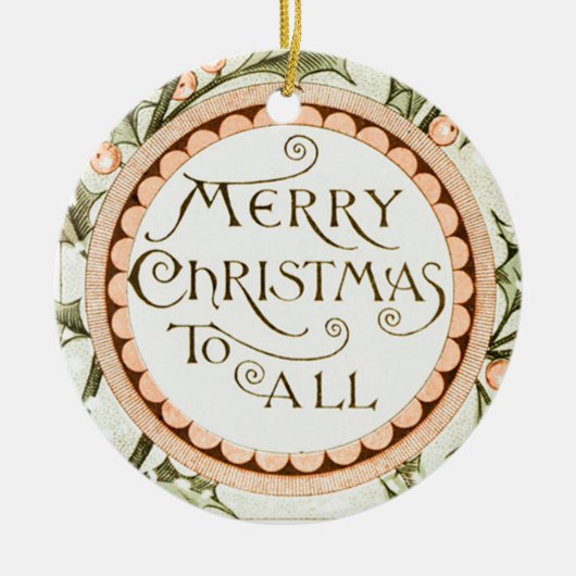 Weihnachten Holly Hübsch Antique Gruß Keramik Ornament (Vorne)