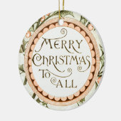 Weihnachten Holly Hübsch Antique Gruß Keramik Ornament (Links)