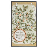 Weihnachten Holly Hübsch Antique Gruß Kleine Geschenktüte (Rückseite)